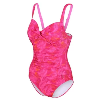 Regatta Sakari Swim Costume - PinkFusPalm