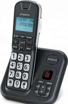 Emporia GD-61-AB Cordless Big Button DECT Phone with Digital Answering Machine