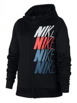 Nike Older Girls Therma GX Full Zip Hoodie Black Size Xs6 8 Years Women