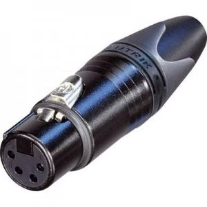 Neutrik NC4FXX-B XLR connector Socket, straight Number of pins: 4 Black