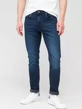 Tommy Hilfiger Houston Tapered Fit Jeans - Blue, Dark Wash, Size 30, Inside Leg Regular, Men