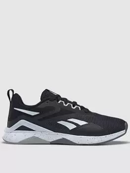 Reebok Nanoflex TR V2, Black/White/Grey, Size 5, Women