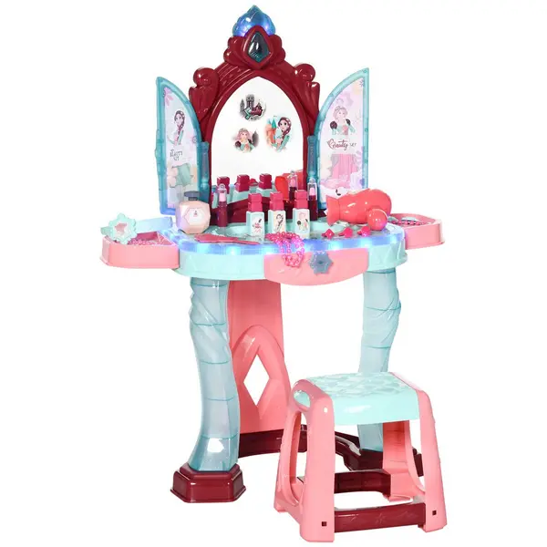 Aiyaplay 31 Piece Kids Dressing Playset W&#47; Princess Mirror Light &#38; Sound