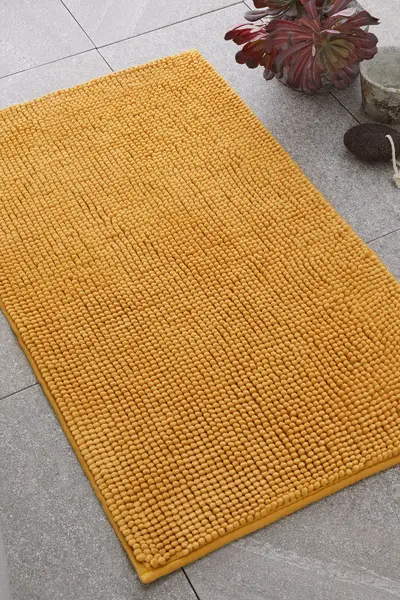 Catherine Lansfield 'Bobble' Bath Mats Yellow