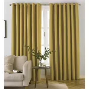 Furn Moon Eyelet Curtains (One Size) (Ochre Yellow)