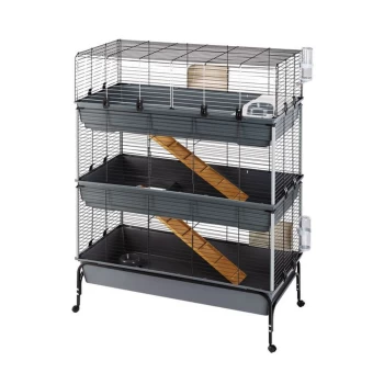 Ferplast Vital 3-Tier Small Pet Cage 120 - Black: 120 x 60 x 167cm (L x W x H)