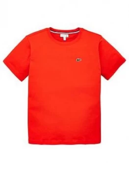 Lacoste Boys Classic Short Sleeve T-Shirt - Red, Size 8 Years