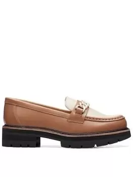 Clarks Orianna Edge Loafers - Praline Combi, Beige, Size 3, Women