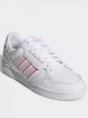 adidas Originals Continental 80 Stripes Shoes, White/Silver, Size 8, Women