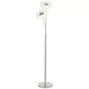 Luminosa Amsterdam Floor Lamp, 2 Light 6W led, 4000K, 920lm, Polished Chrome