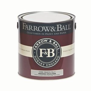 Farrow & Ball Modern Lime white No. 1 Matt Emulsion Paint 2.5L