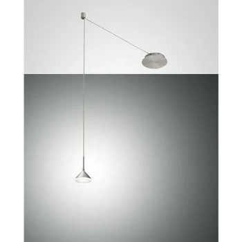 Fabas Luce Lighting - Fabas Luce Isabella LED Dome Pendant Ceiling Lights Satin Aluminum Glass