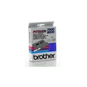 Brother TX-551 P-touch Black on Blue Tape 24mm x 15m