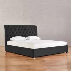 Envisage Trade - Kelist Upholstered Beds - Plush Velvet, Super King Size Frame, Black - Black