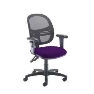 Dams MTO Jota Mesh Medium Back Operators Chair with Adjustable Arms - Blizzard G