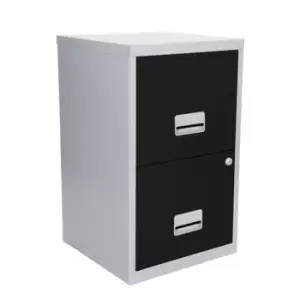 Filing Cabinet Steel 2 Drawer A4 400x400x660mm Ref 95808