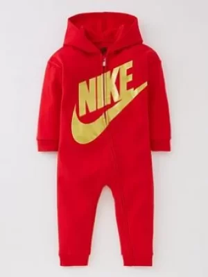 Nike Metallic Hbr Gifting Coverall, Red, Size 24 Months, Women