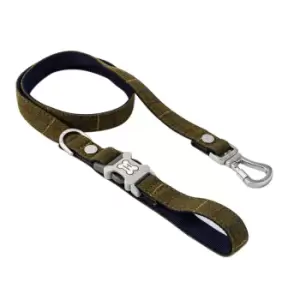 Hugo & Hudson Checked Herringbone Dog Lead Green