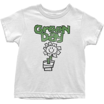 Green Day - Flower Pot Kids 3 Years T-Shirt - White