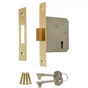 3 Lever Deadlock 64mm - Brass - Brass - ERA