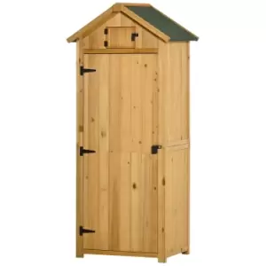 Outsunny Wooden Garden Shed Hut Style Outdoor Tool Storage Box 77 x 54 x 179cm