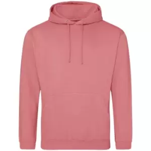 Awdis Unisex Adult College Hoodie (XS) (Dusty Rose)