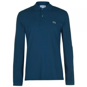 Lacoste Long Sleeve Embroidered Polo Shirt - Petrol Z3T