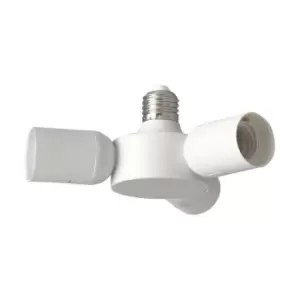 Screw In Adapter Colour White Plastic 3 x Screw Adapters Bulb E27 3x20W