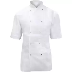 Dennys Ladies/Womens Short Sleeve Chefs Jacket / Chefswear (2XL) (White) - White