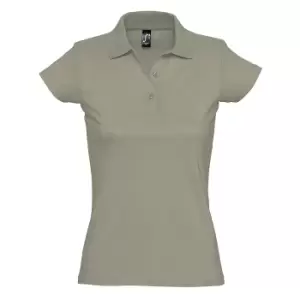 SOLS Womens/Ladies Prescott Short Sleeve Jersey Polo Shirt (M) (Khaki)