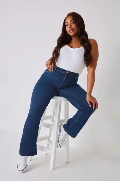 Yours Bootcut Jeans Indigo