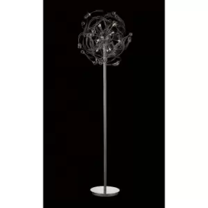 Messe Floor Lamp 12 Bulbs polished chrome / crystal