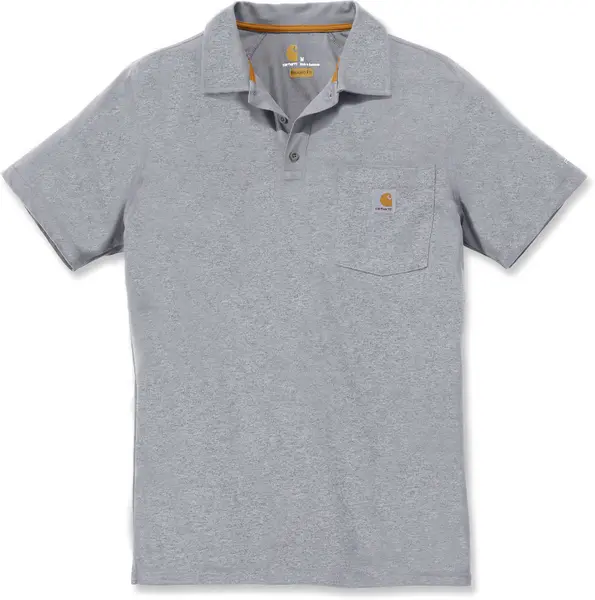 Carhartt Force Delmont Pocket Polo Shirt, grey, Size L