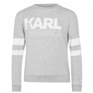 KARL LAGERFELD Junior Boys Large Logo Sweatshirt - Gris Chine A32