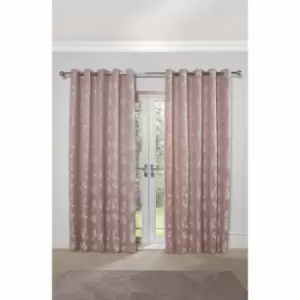 Emma Barclay Butterfly Meadow Eyelet Curtain 90 X 90 Blush