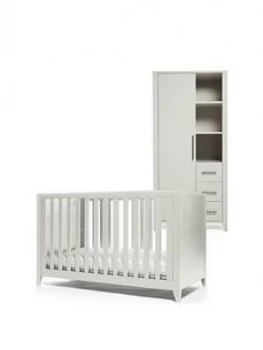 Mamas & Papas Grey Melfi Cot Bed & Storage Wardrobe