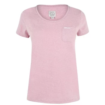 Jack Wills Fullford Pocket T-Shirt - Dusky Pink