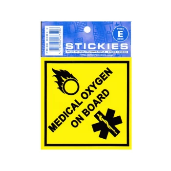 Outdoor Vinyl Sticker - Medical Oxygen On Board - V602 - Castle Promotions