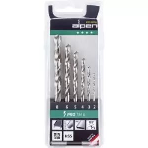 Alpen 0000111806100 HSS Metal twist drill bit set 6 Piece Cylinder shank