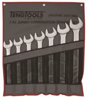 Teng Tools 6507Jmm 7 pc Jumbo Combination Spanner Set 33 -50mm (tool roll)