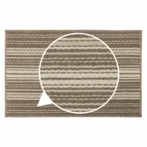 Jvl Hubble Machine Washable Latex Backed Doormat, 50X80Cm, Caramel