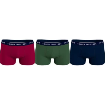 Tommy Bodywear 3 Pack Trunks - Navy/Red/Green