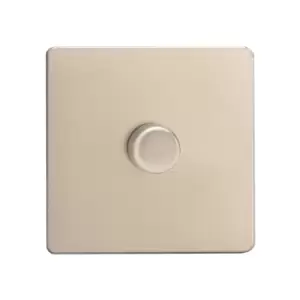 Varilight Screwless LED V-Pro Urban 1 Gang Rotary Dimmer Switch Satin