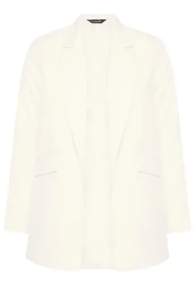 Yours Lined Blazer White