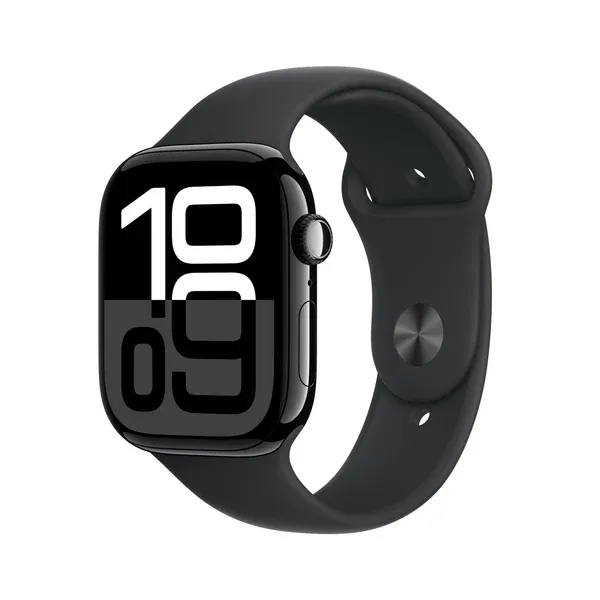 Apple Series 10 - 46mm Apple Watch in Black Sport Band - S/M