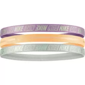 Nike Girls Metallic Hairbands 3 Pk 2.0 - Multi