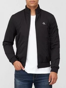 Calvin Klein Jeans Padded Zip Up Harrington Jacket - Black, Size S, Men