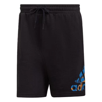 adidas Essentials French Terry Camo Print Shorts Mens - Black