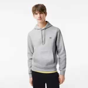 Mens Lacoste Organic Cotton Hooded Sweatshirt Size 6 - XL Grey Chine