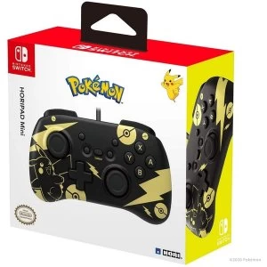 Pokemon Black and Gold Pikachu Nintendo Switch Mini Horipad